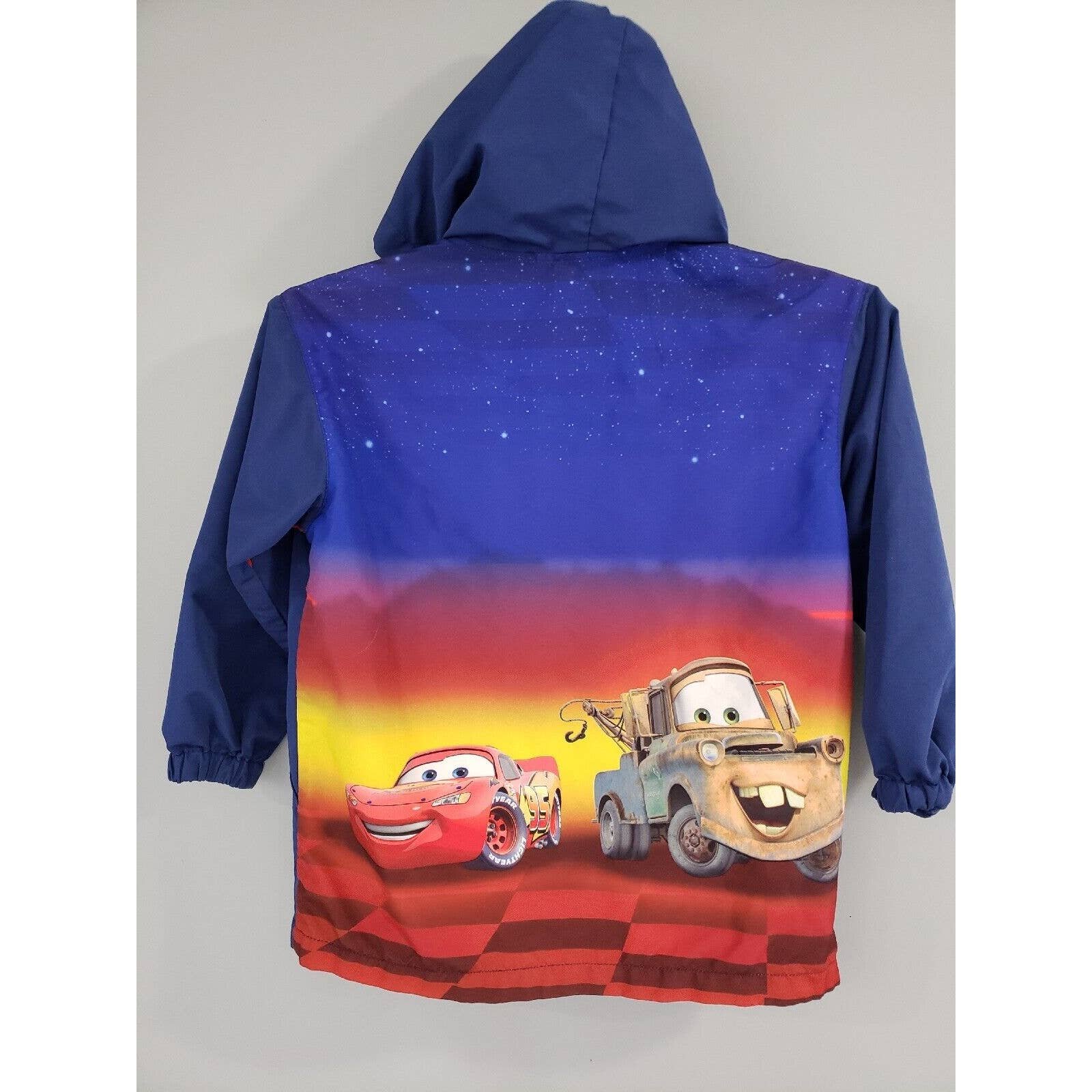 Disney Pixar CARS Hooded Full Zip Jacket Kids Small Lig