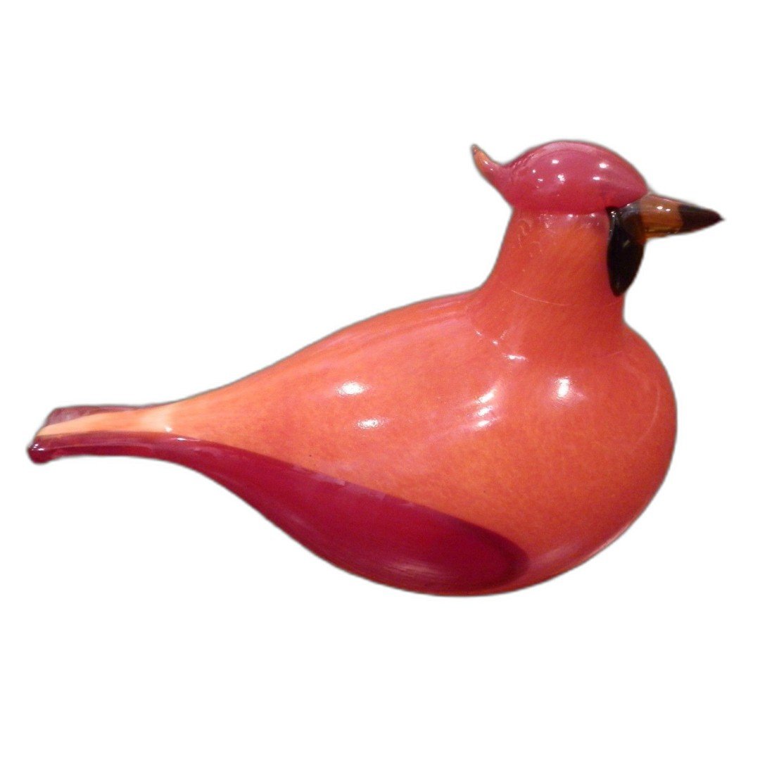 iIttala Glass Birds by Oiva Toikka - Red Cardinal Signed 1ivI6UUJs