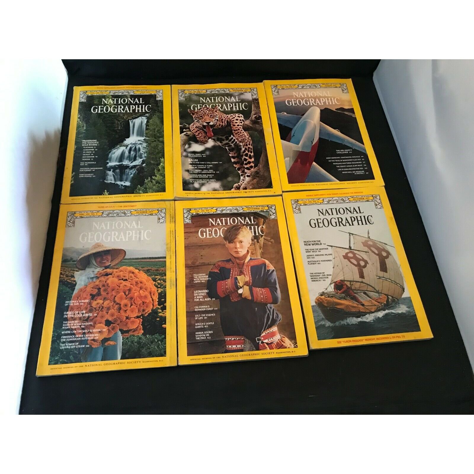 Lot of 6 National Geographic Magazines 1977 FTaa8zBOS