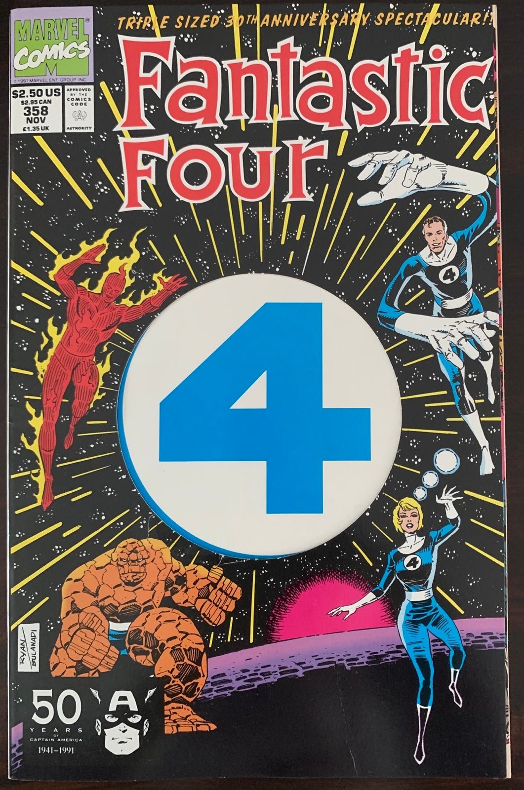 Fantastic Four #358 NM+ 1991 Triple Size 30th Ann. (1st