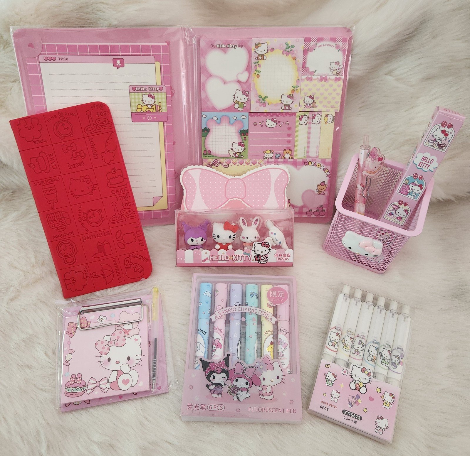 Hello Kitty Sanrio Stationary Bundle HK Kawaii 6997pmmkF