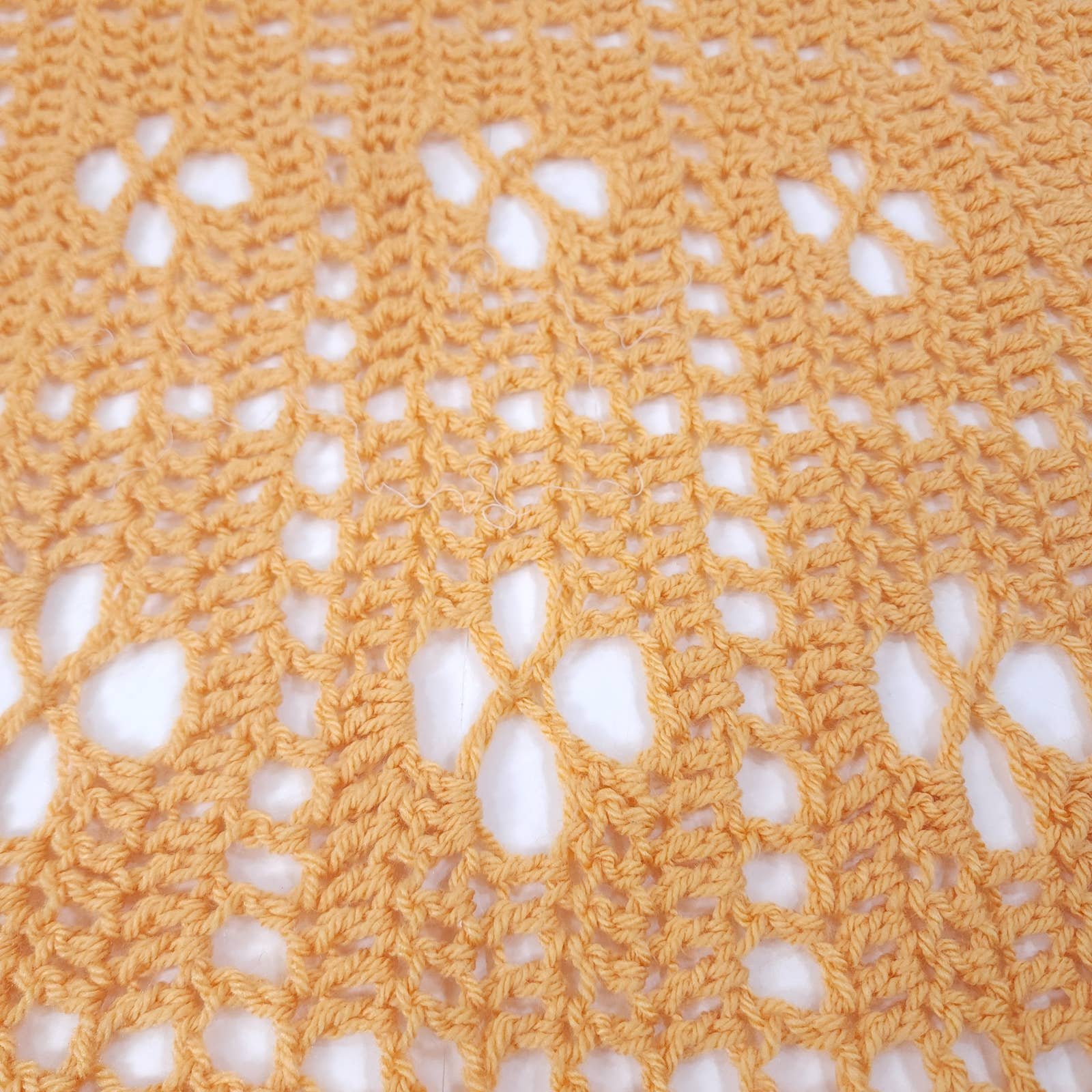 Orange Lace Handmade Crochet Afghan Throw Ehz91gfZW