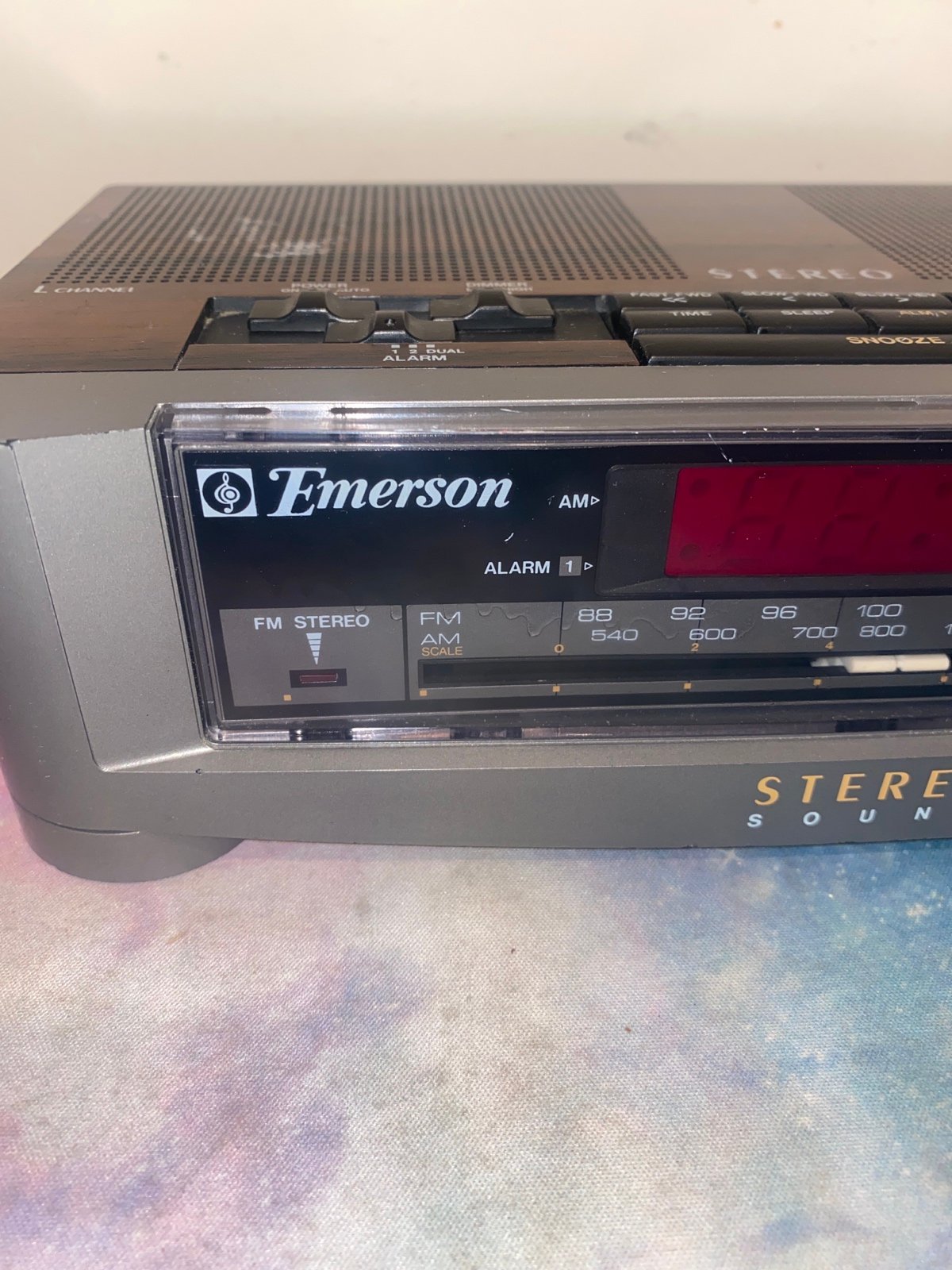 Vintage Emerson Dual Alarm Clock Radio AK2745 AM/FM Buzzer Working Condition fbaW8y91P