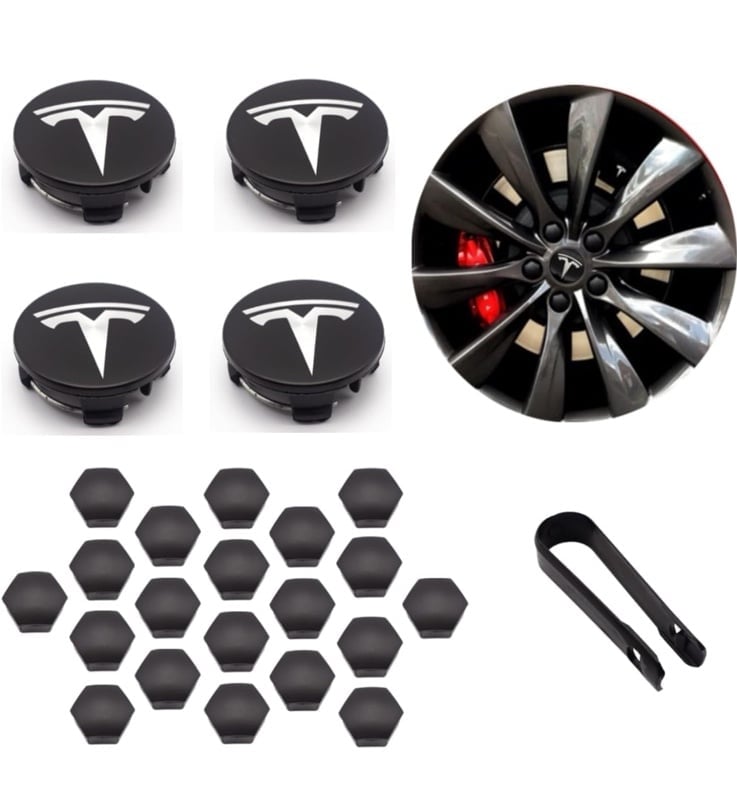 Tesla Wheel Center Cap Kit Replacement for Tesla Model 3, Tesla Model Y 7fSalpR4f