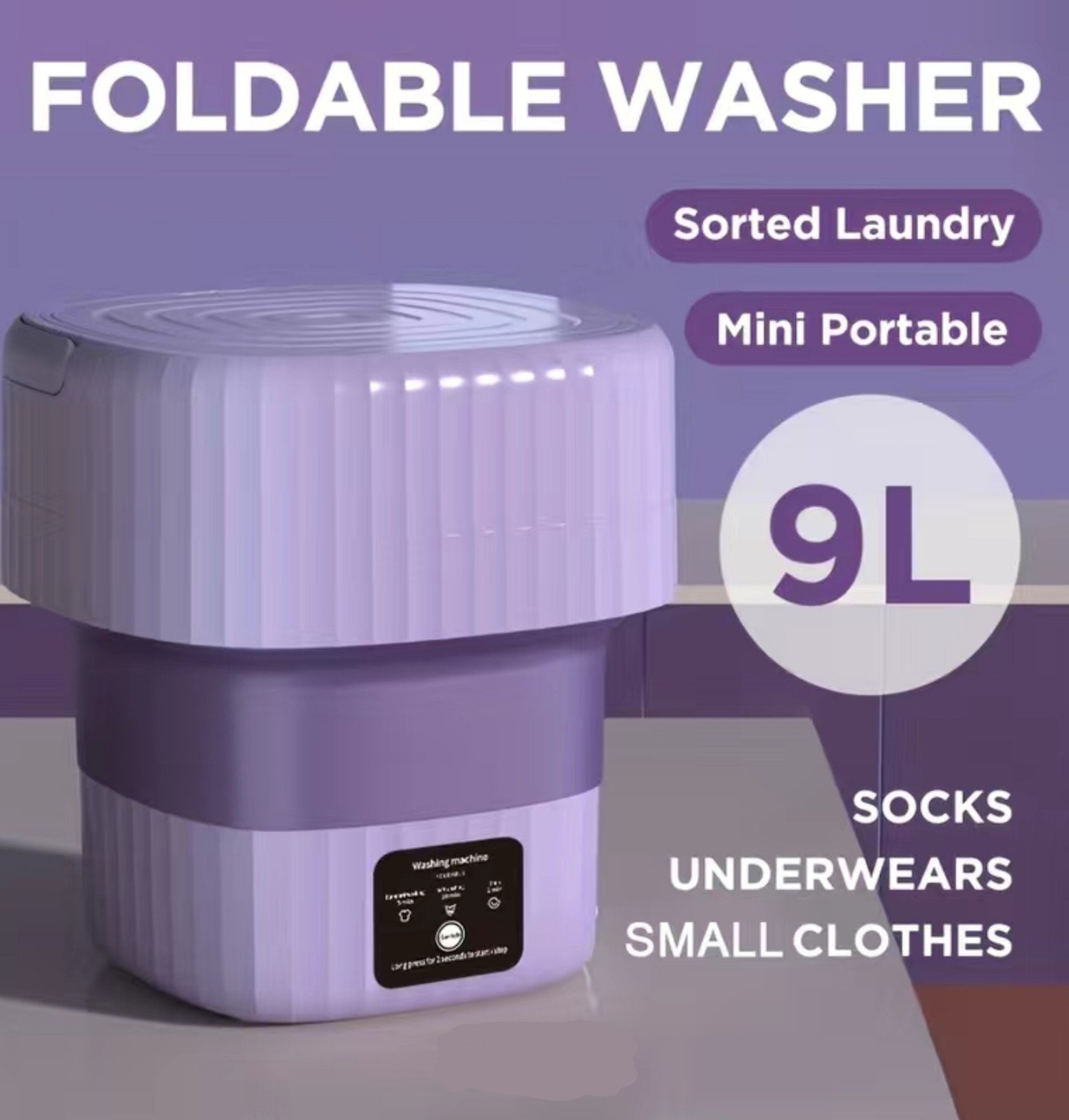 Lilac lavender portable washing machine NEW 9L 7nWkMg6uw