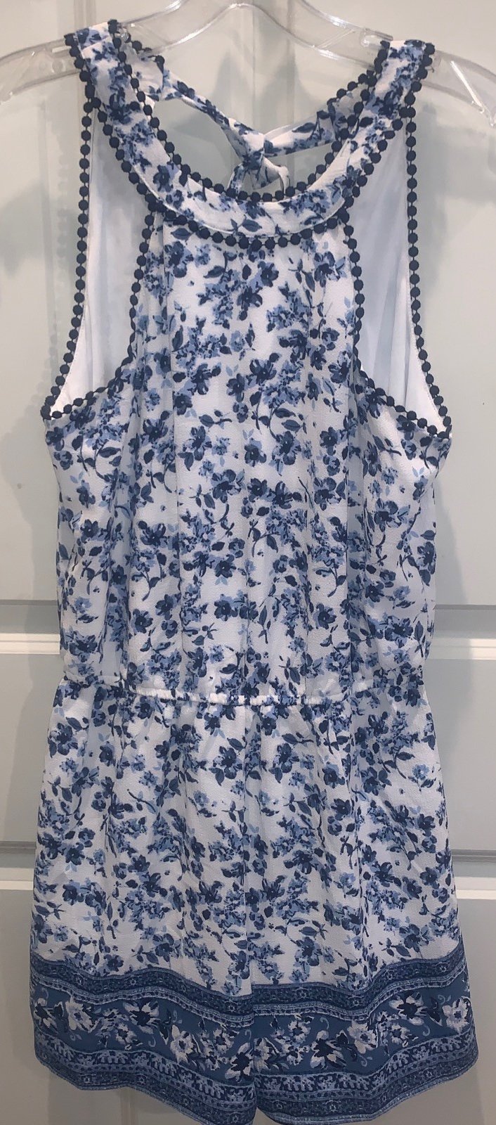 Altar´d State Blue Floral Romper Size Small Boho Tropical Vacation 3rkqNtVCy