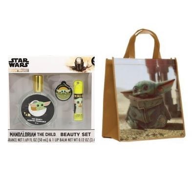 New 2pc Star Wars Fragrance, Flavored Lip Balm, Keychain & Reusable Tote 49aoPAged
