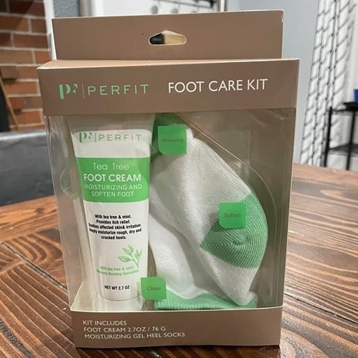 NEW Perfit 3Pc Foot Cream & Gel Heel Socks Foot Care Kit 6VvgMUfgi