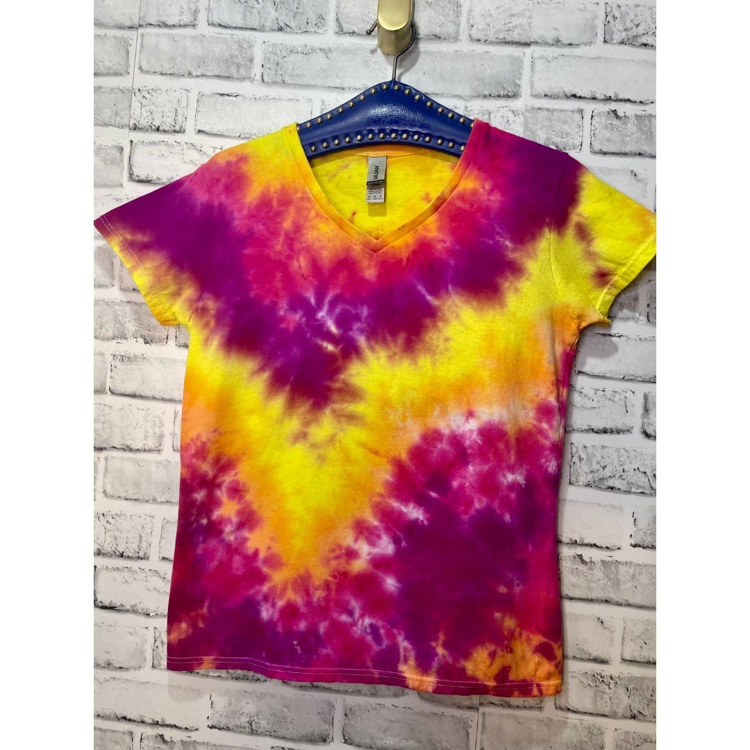 Arizona Sunset Hand dyed Women´s Tye Dyed V Neck T-shirt Medium bHKFD9tXv