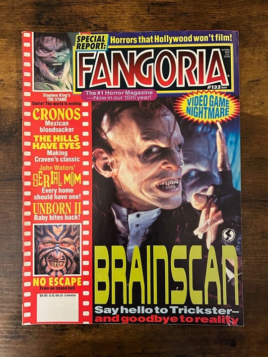 Fangoria #132 Horror Magazine 7.0 FN/VF Brainscan Hills Have Eyes Cronos Dk70Q4NfO
