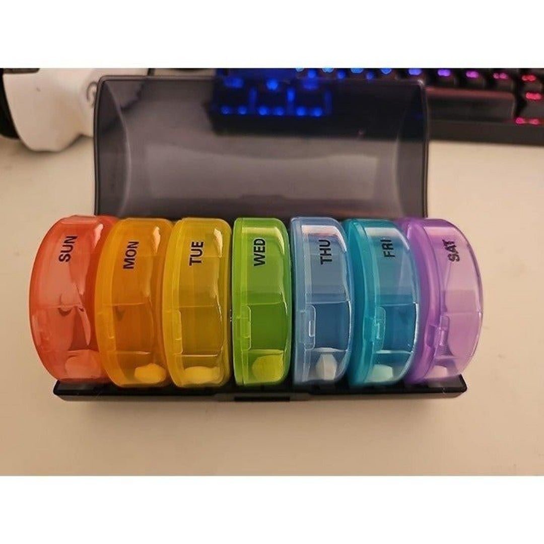 Weekly Pill Organizer 7 Day 2 Times a Day, Sukuos Large
