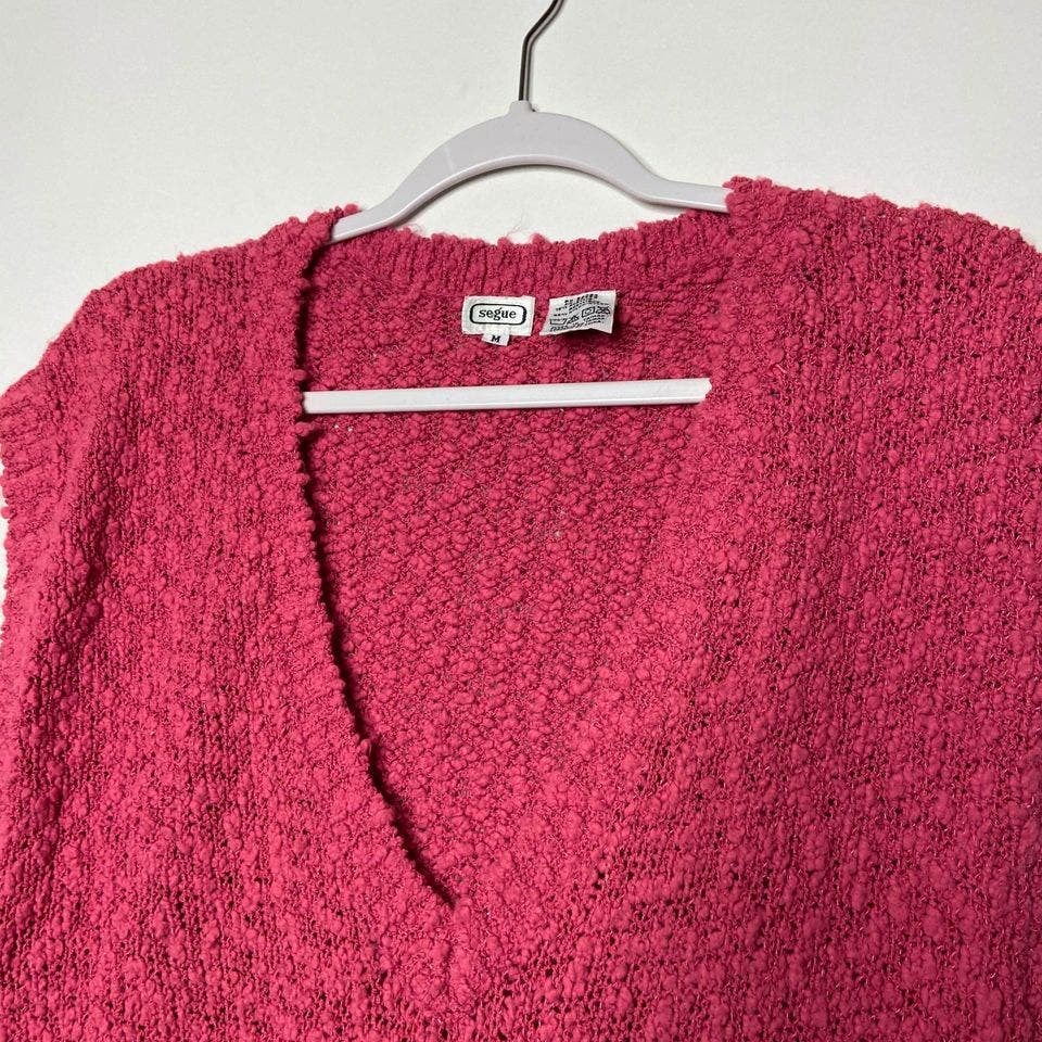 Vintage Segue Pink Knit Sleeveless Top AAhMXJfTy